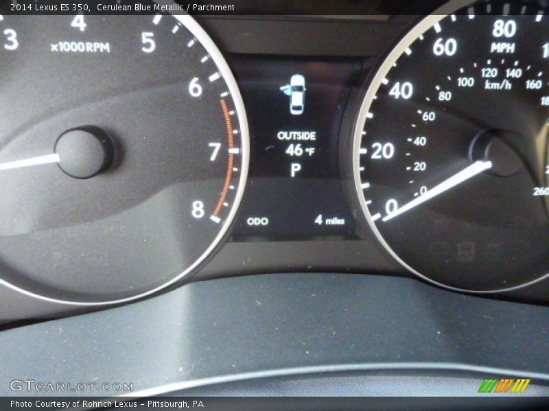 Cerulean Blue Metallic / Parchment 2014 Lexus ES 350