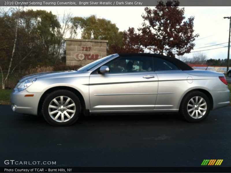 Bright Silver Metallic / Dark Slate Gray 2010 Chrysler Sebring Touring Convertible
