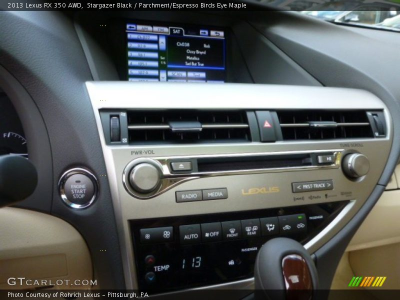 Stargazer Black / Parchment/Espresso Birds Eye Maple 2013 Lexus RX 350 AWD