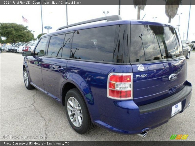 Deep Impact Blue / Charcoal Black 2014 Ford Flex SE