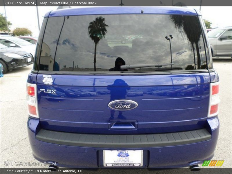 Deep Impact Blue / Charcoal Black 2014 Ford Flex SE