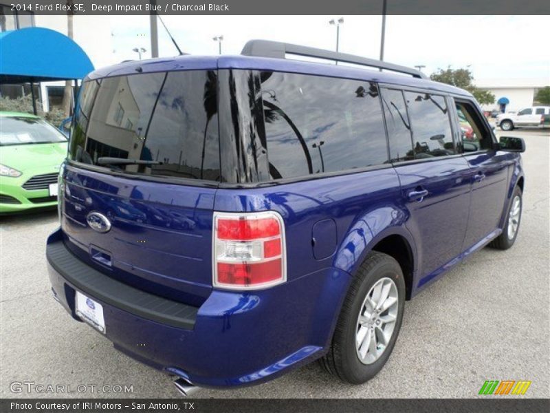 Deep Impact Blue / Charcoal Black 2014 Ford Flex SE