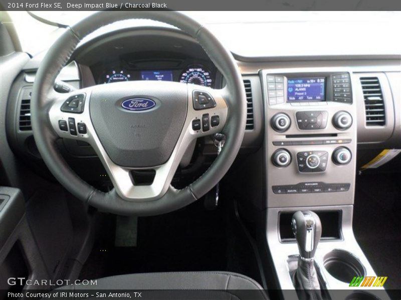 Deep Impact Blue / Charcoal Black 2014 Ford Flex SE