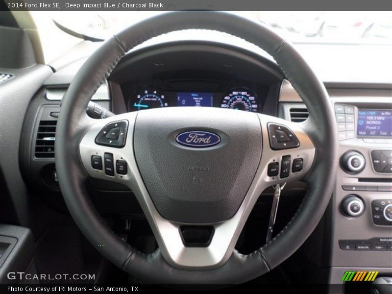 Deep Impact Blue / Charcoal Black 2014 Ford Flex SE