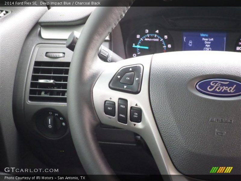 Deep Impact Blue / Charcoal Black 2014 Ford Flex SE