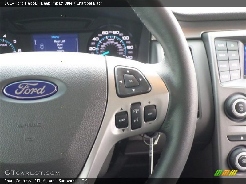 Deep Impact Blue / Charcoal Black 2014 Ford Flex SE