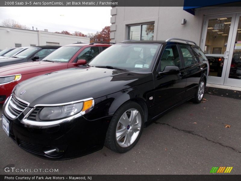 Jet Black Metallic / Parchment 2008 Saab 9-5 Aero SportCombi