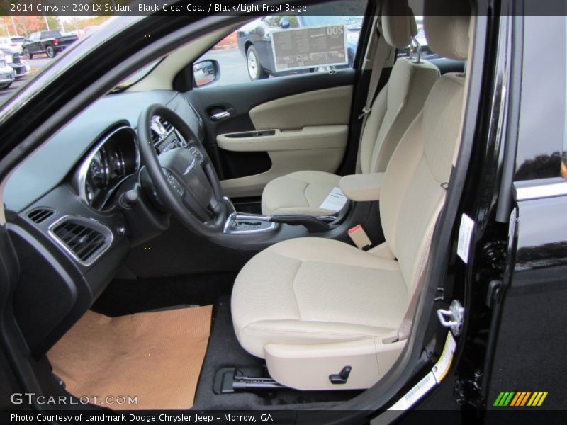 Black Clear Coat / Black/Light Frost Beige 2014 Chrysler 200 LX Sedan
