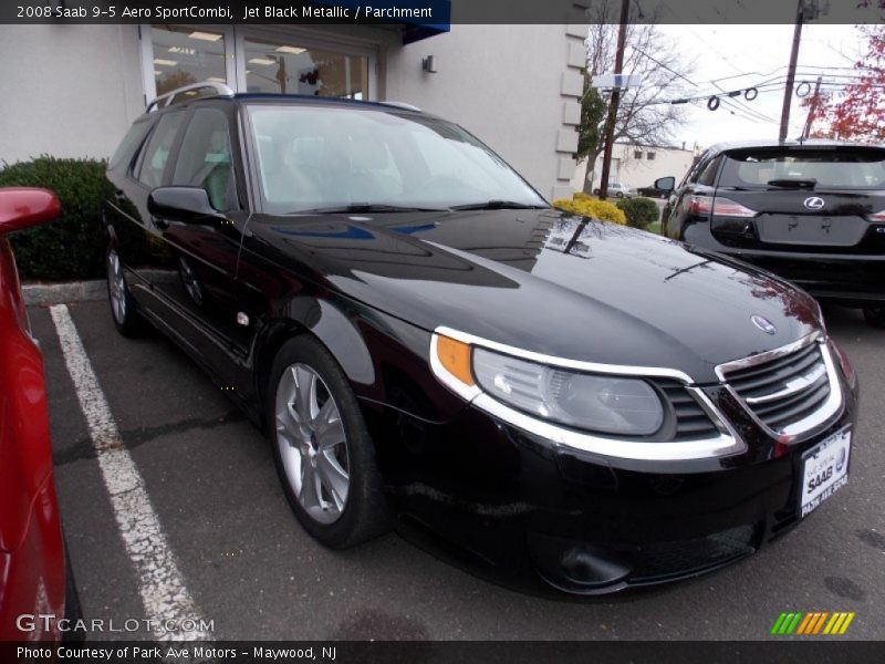 Jet Black Metallic / Parchment 2008 Saab 9-5 Aero SportCombi