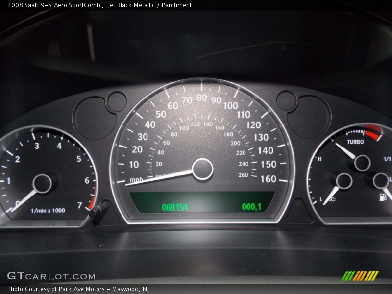 Jet Black Metallic / Parchment 2008 Saab 9-5 Aero SportCombi