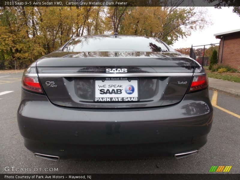 Carbon Grey Metallic / Dark Pewter 2010 Saab 9-5 Aero Sedan XWD