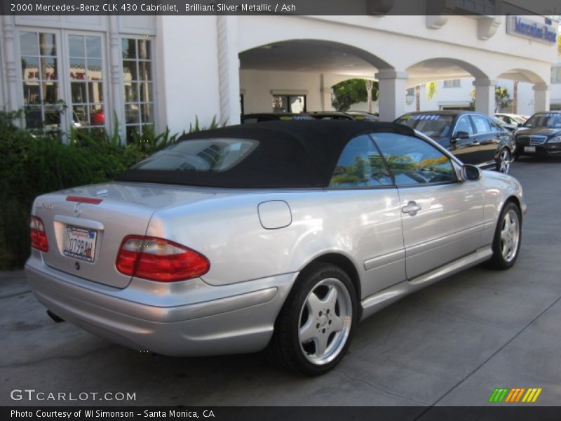Brilliant Silver Metallic / Ash 2000 Mercedes-Benz CLK 430 Cabriolet