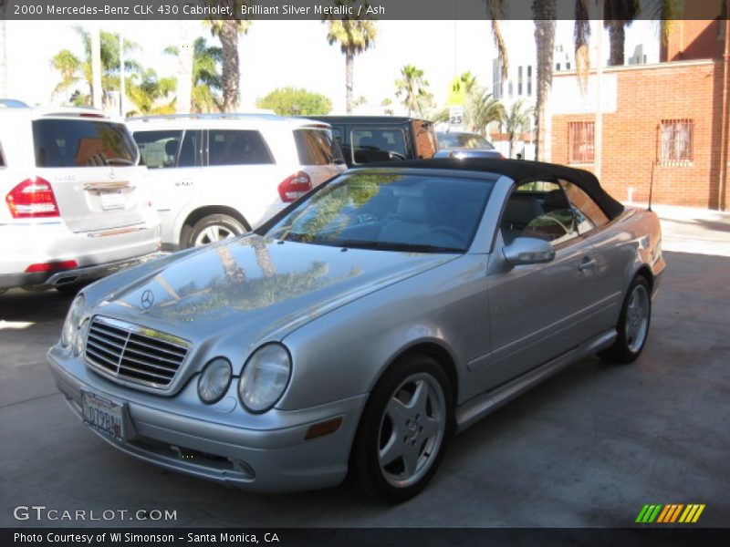 Brilliant Silver Metallic / Ash 2000 Mercedes-Benz CLK 430 Cabriolet