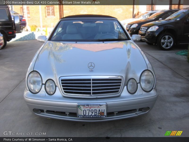 Brilliant Silver Metallic / Ash 2000 Mercedes-Benz CLK 430 Cabriolet