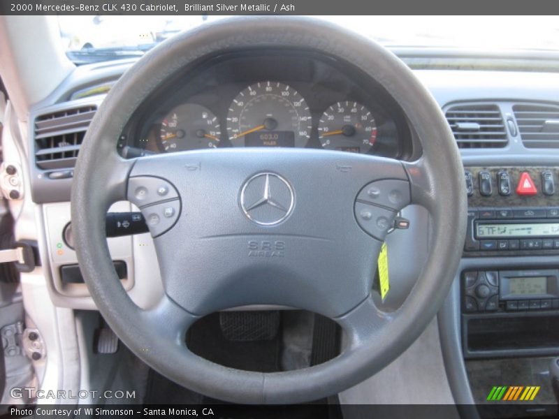 Brilliant Silver Metallic / Ash 2000 Mercedes-Benz CLK 430 Cabriolet