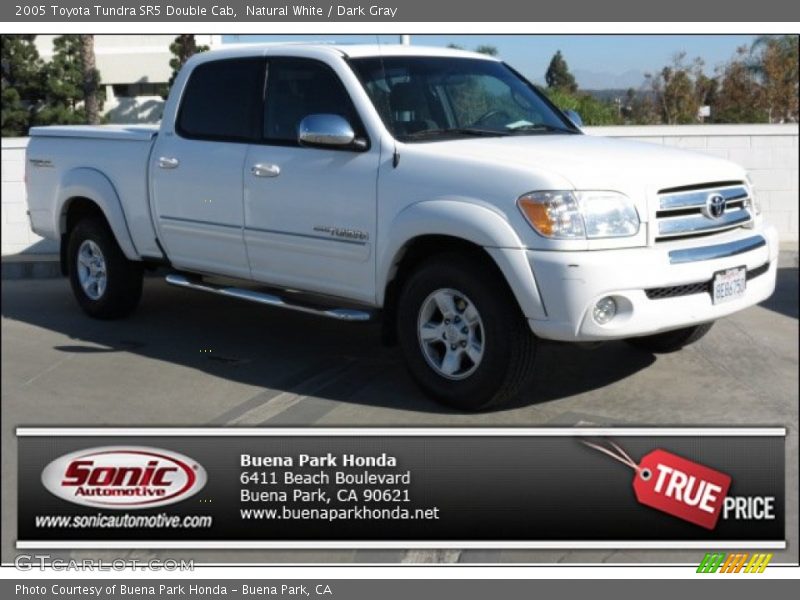 Natural White / Dark Gray 2005 Toyota Tundra SR5 Double Cab
