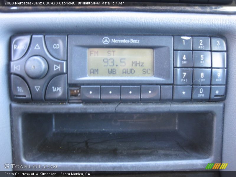 Brilliant Silver Metallic / Ash 2000 Mercedes-Benz CLK 430 Cabriolet