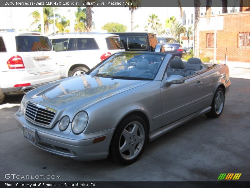 Brilliant Silver Metallic / Ash 2000 Mercedes-Benz CLK 430 Cabriolet