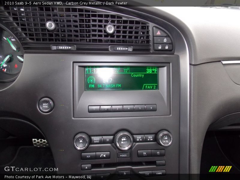 Controls of 2010 9-5 Aero Sedan XWD