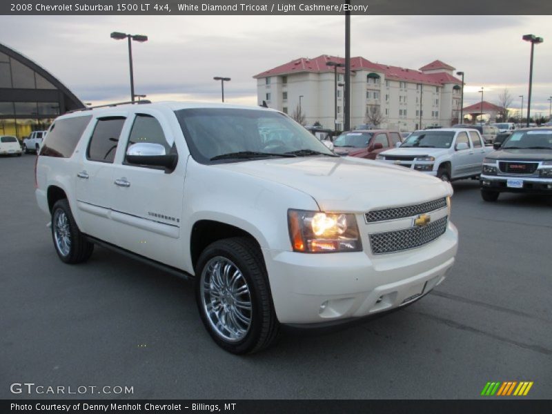 White Diamond Tricoat / Light Cashmere/Ebony 2008 Chevrolet Suburban 1500 LT 4x4