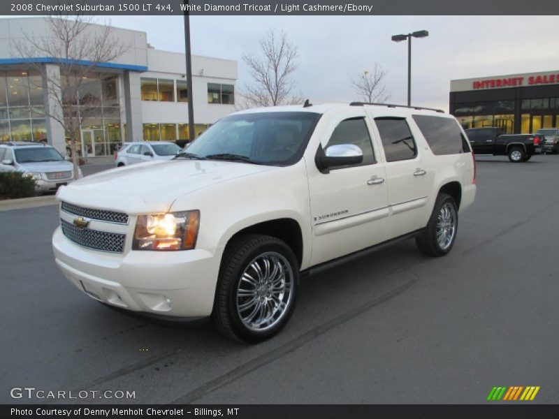 White Diamond Tricoat / Light Cashmere/Ebony 2008 Chevrolet Suburban 1500 LT 4x4