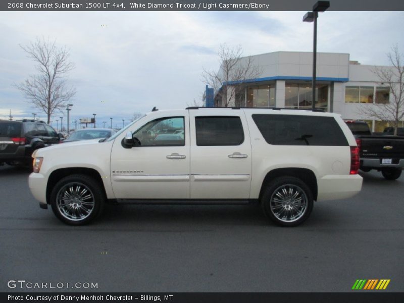 White Diamond Tricoat / Light Cashmere/Ebony 2008 Chevrolet Suburban 1500 LT 4x4
