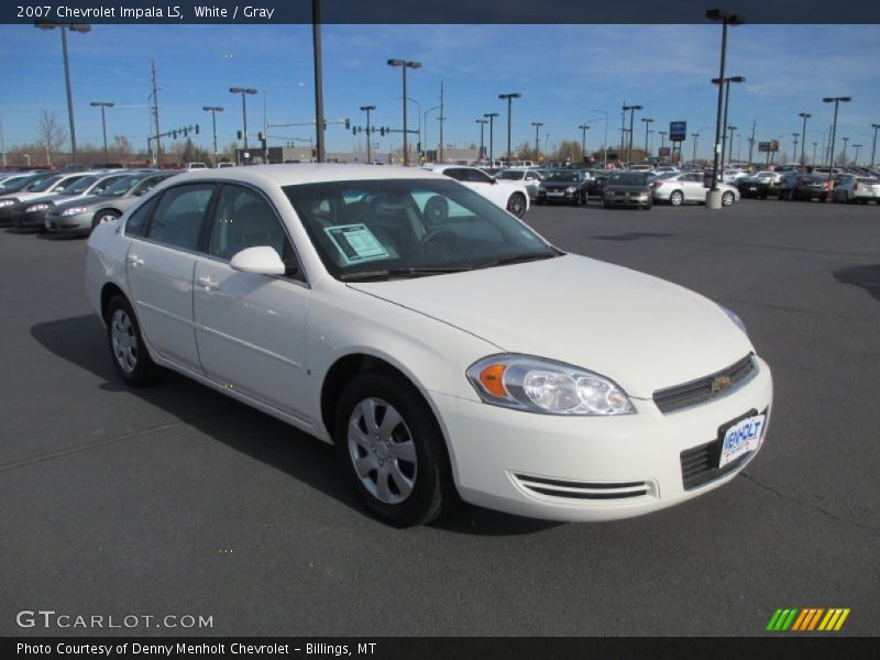 White / Gray 2007 Chevrolet Impala LS