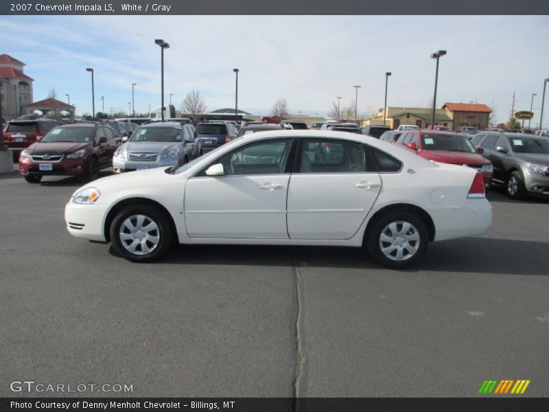 White / Gray 2007 Chevrolet Impala LS