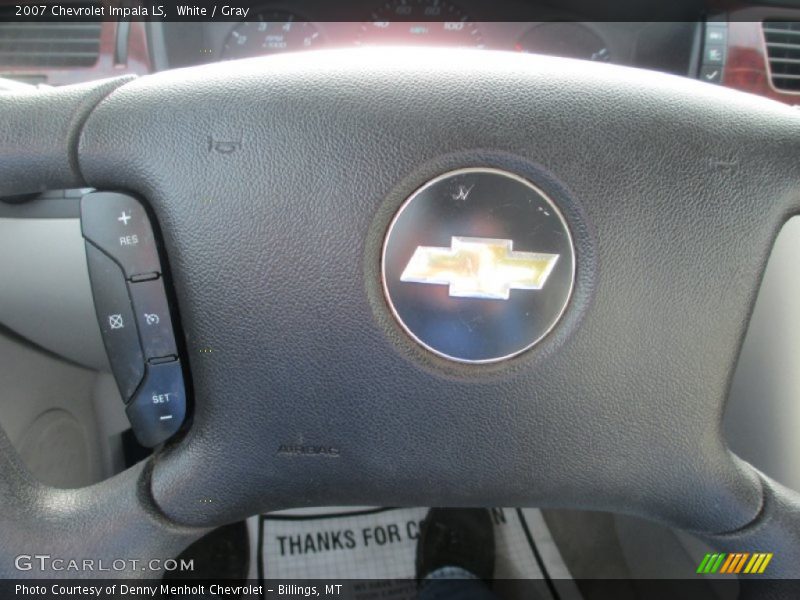 White / Gray 2007 Chevrolet Impala LS