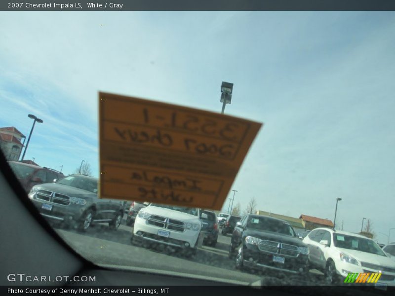 White / Gray 2007 Chevrolet Impala LS