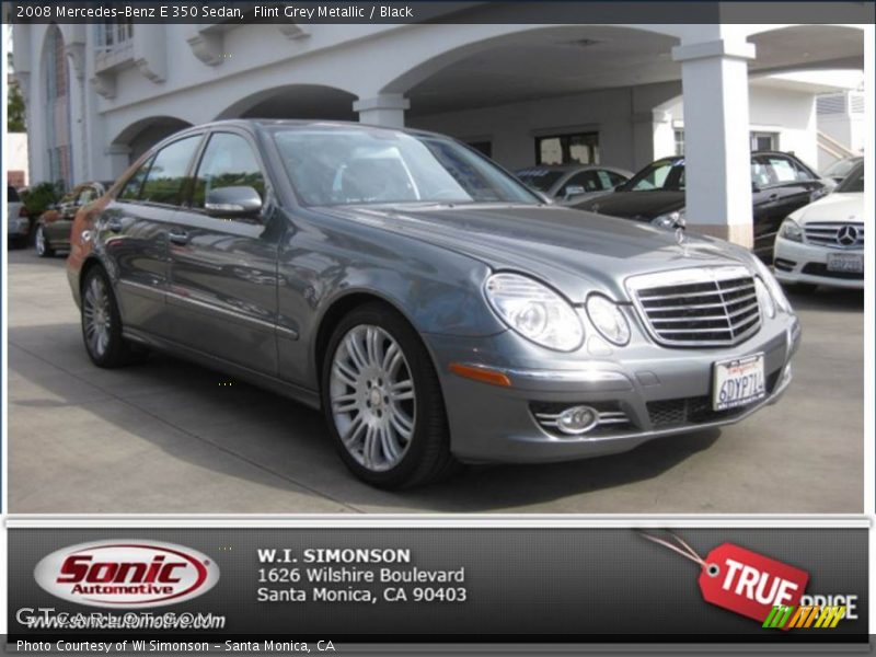Flint Grey Metallic / Black 2008 Mercedes-Benz E 350 Sedan