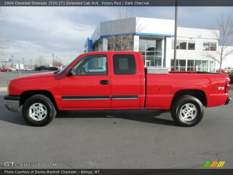 Victory Red / Dark Charcoal 2004 Chevrolet Silverado 1500 Z71 Extended Cab 4x4