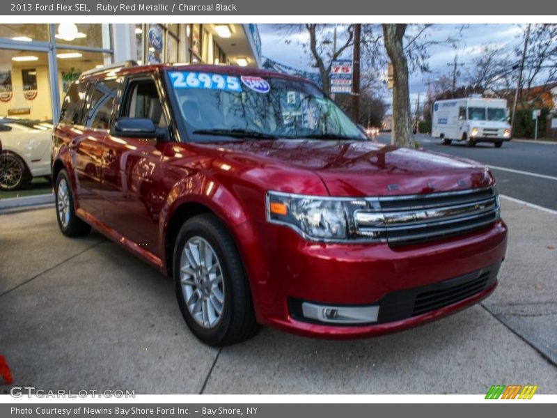 Ruby Red Metallic / Charcoal Black 2013 Ford Flex SEL