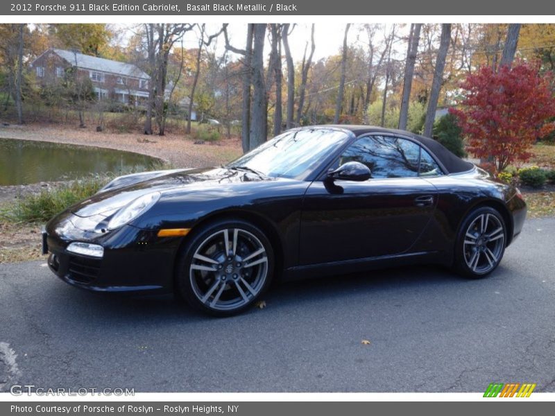 Basalt Black Metallic / Black 2012 Porsche 911 Black Edition Cabriolet