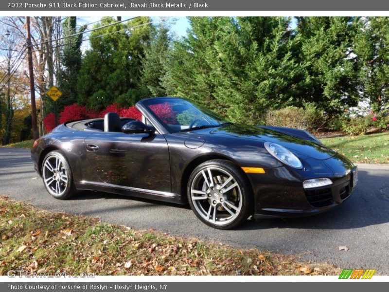 Basalt Black Metallic / Black 2012 Porsche 911 Black Edition Cabriolet