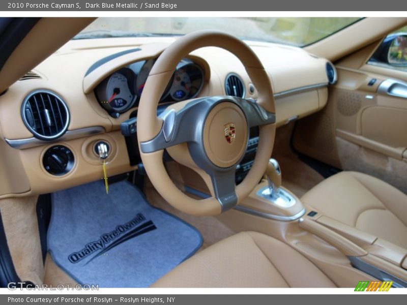 Dark Blue Metallic / Sand Beige 2010 Porsche Cayman S