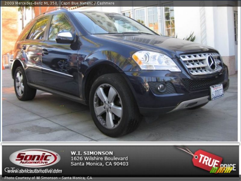 Capri Blue Metallic / Cashmere 2009 Mercedes-Benz ML 350