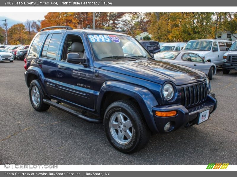 Patriot Blue Pearlcoat / Taupe 2002 Jeep Liberty Limited 4x4