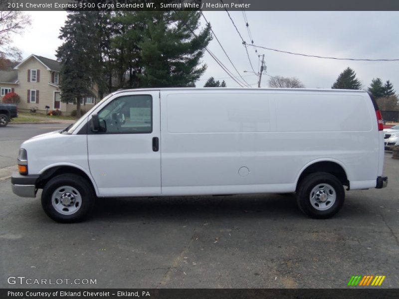 Summit White / Medium Pewter 2014 Chevrolet Express 3500 Cargo Extended WT