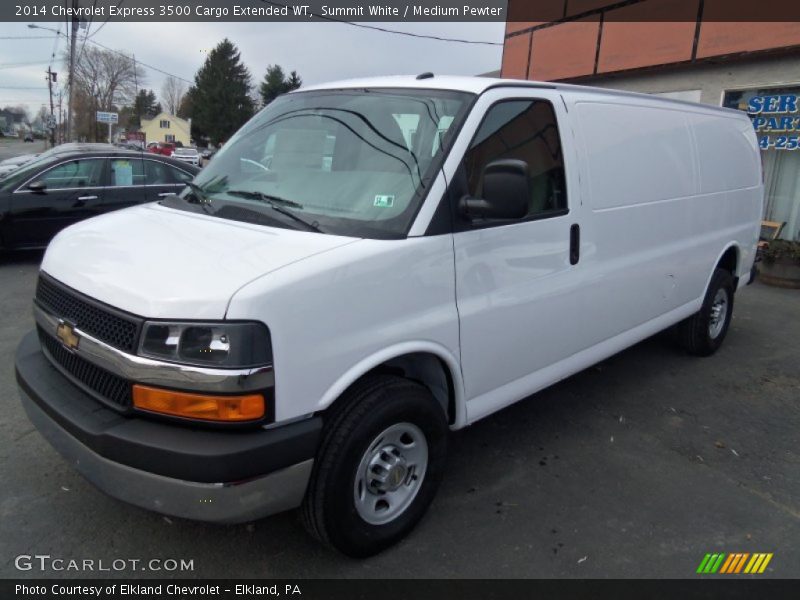 Summit White / Medium Pewter 2014 Chevrolet Express 3500 Cargo Extended WT