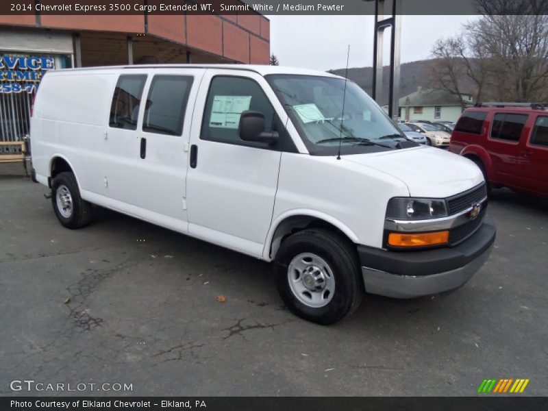 Summit White / Medium Pewter 2014 Chevrolet Express 3500 Cargo Extended WT