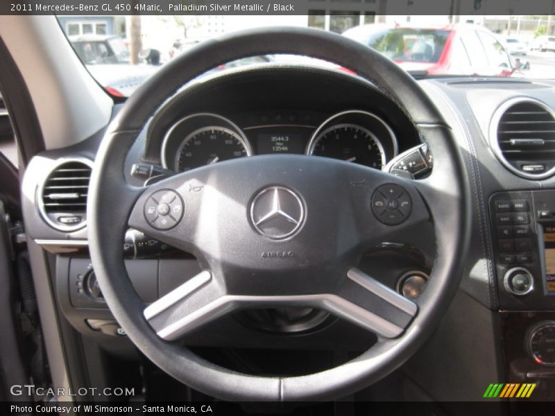 Palladium Silver Metallic / Black 2011 Mercedes-Benz GL 450 4Matic