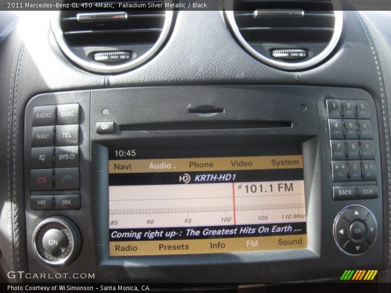 Palladium Silver Metallic / Black 2011 Mercedes-Benz GL 450 4Matic