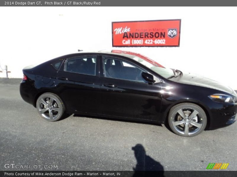 Pitch Black / GT Black/Ruby Red 2014 Dodge Dart GT