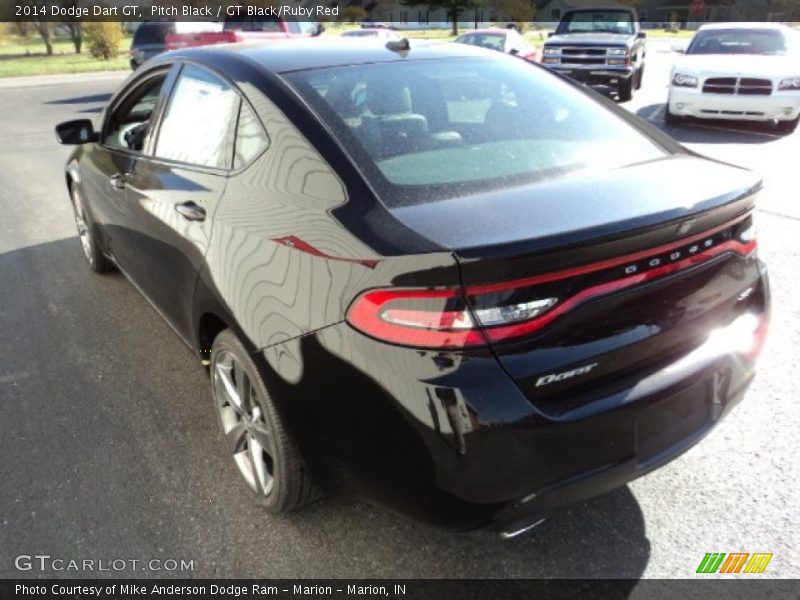 Pitch Black / GT Black/Ruby Red 2014 Dodge Dart GT