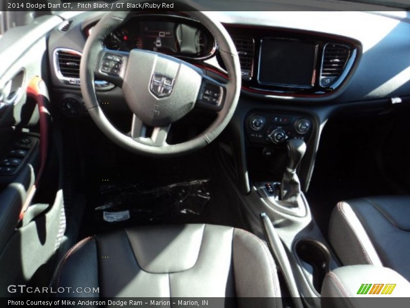 Pitch Black / GT Black/Ruby Red 2014 Dodge Dart GT