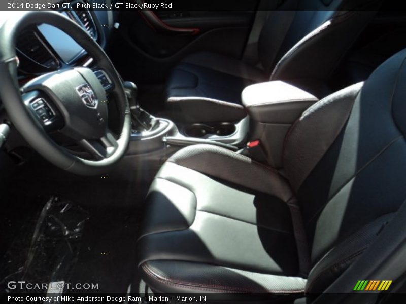 Pitch Black / GT Black/Ruby Red 2014 Dodge Dart GT