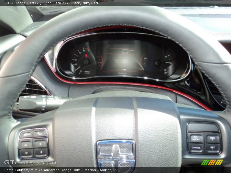 Pitch Black / GT Black/Ruby Red 2014 Dodge Dart GT