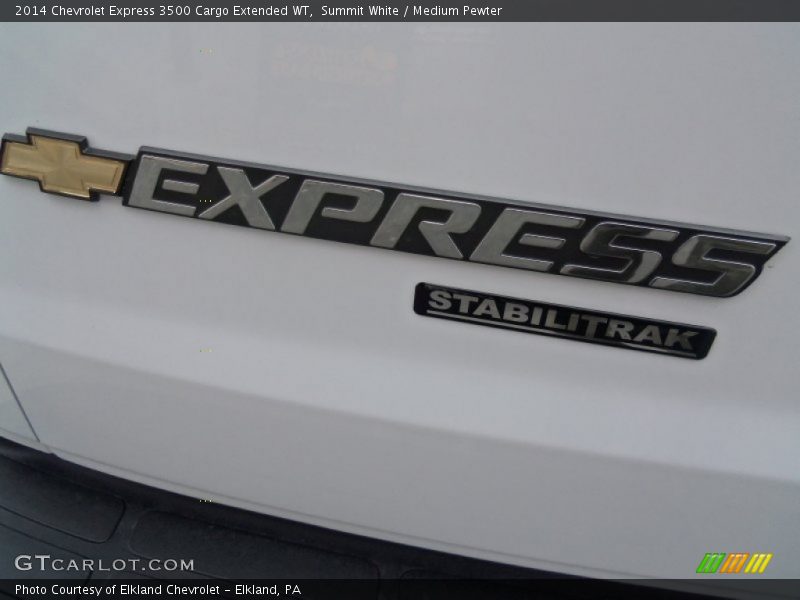 Summit White / Medium Pewter 2014 Chevrolet Express 3500 Cargo Extended WT