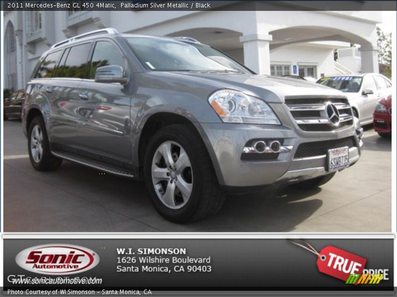 Palladium Silver Metallic / Black 2011 Mercedes-Benz GL 450 4Matic